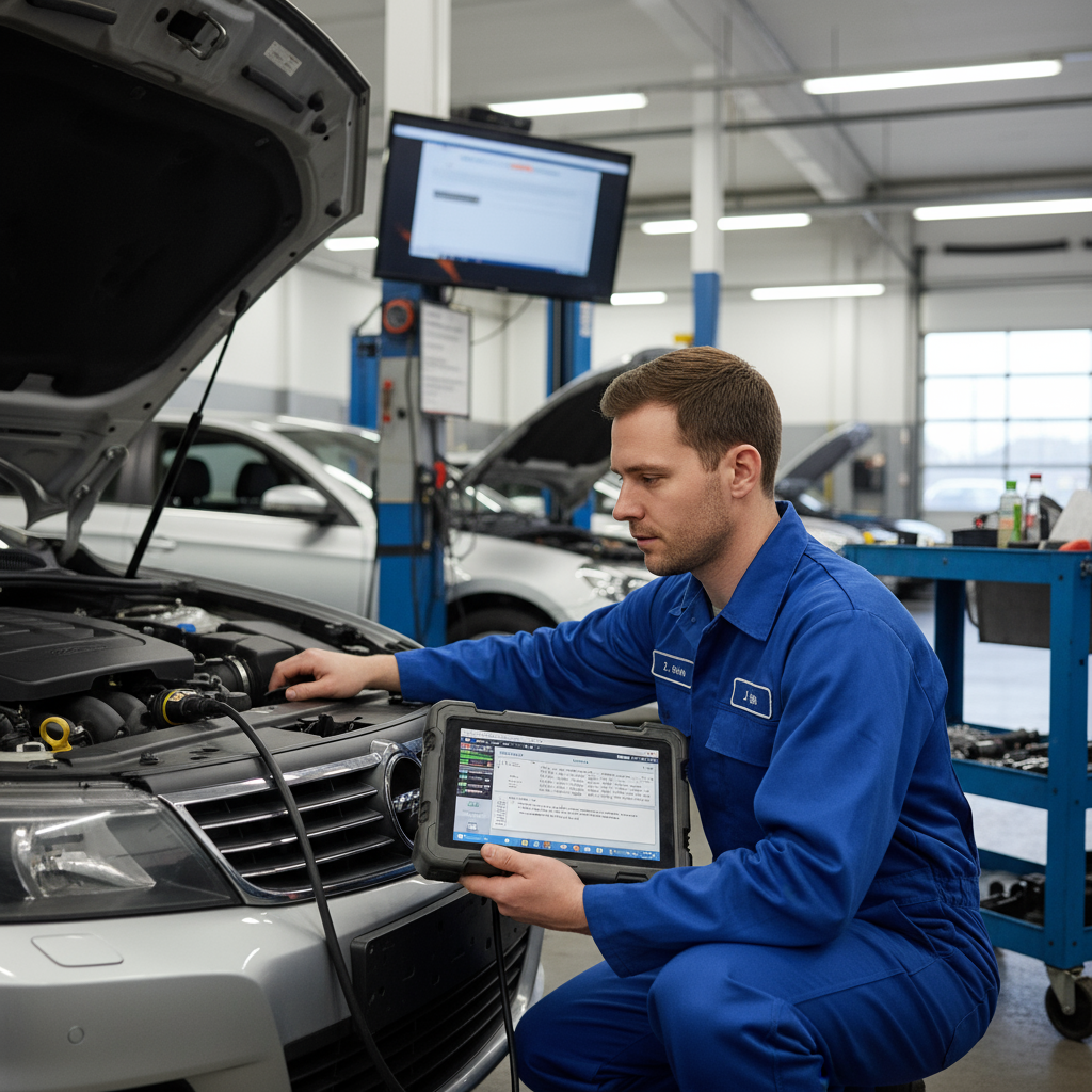 Computer diagnostics on vehicle